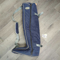 Tall Padded Boot Bag, Shoulder Strap *gc, older, dirt, stiff zippers, mnr rubs, stains, fading
