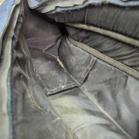 Tall Padded Boot Bag, Shoulder Strap *gc, older, dirt, stiff zippers, mnr rubs, stains, fading
