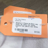 2 Fleece No Bow Leg Quilts *gc, clean, mnr stains, creases, hair, pills & rubs
