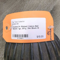 Pr Ribbed Velcro Bell Boots *gc, dirty, film
