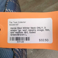 Med WInter Neck ONLY, 3 snaps *gc, wpf, repairs, snags, film, mnr residue, dirt, faded
