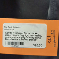Technical Show Jacket, zipper, snaps *vgc/gc, mnr stains, seam puckers, pilly & hairy lining
