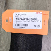 Front & Hind Closed Sports Boots, velcro *like new, clean, mnr hair
