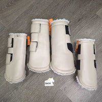 Front & Hind Lined Closed Boots *gc, clean, v.clumpy, pilly, stains, dingy, mnr hair, cuts, threads
