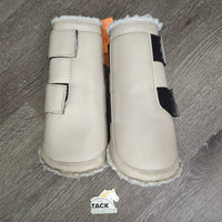 Front & Hind Lined Closed Boots *gc, clean, v.clumpy, pilly, stains, dingy, mnr hair, cuts, threads

