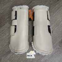 Front & Hind Lined Closed Boots *gc, clean, v.clumpy, pilly, stains, dingy, mnr hair, cuts, threads
