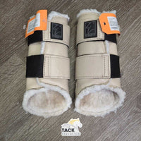 Front & Hind Lined Closed Boots *gc, clean, v.clumpy, pilly, stains, dingy, mnr hair, cuts, threads
