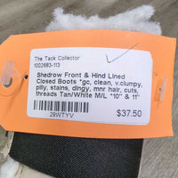 Front & Hind Lined Closed Boots *gc, clean, v.clumpy, pilly, stains, dingy, mnr hair, cuts, threads
