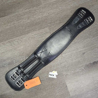 Wide Flat Padded Short - Dressage Girth, els *xc/like new, clean, v.mnr film
