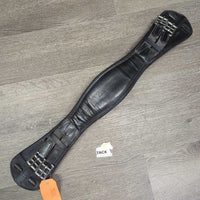 Padded Short - Dressage Girth, 2x els *gc/fair, clean, older, stretched/pulled elastic, v.faded, dry & cracking
