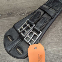 Padded Short - Dressage Girth, 2x els *gc/fair, clean, older, stretched/pulled elastic, v.faded, dry & cracking
