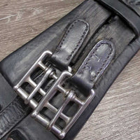 Padded Short - Dressage Girth, 2x els *gc/fair, clean, older, stretched/pulled elastic, v.faded, dry & cracking
