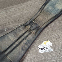 Padded Short - Dressage Girth, 2x els *gc/fair, clean, older, stretched/pulled elastic, v.faded, dry & cracking
