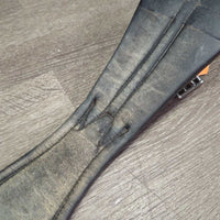 Padded Short - Dressage Girth, 2x els *gc/fair, clean, older, stretched/pulled elastic, v.faded, dry & cracking
