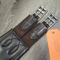 Padded Leather Girth, 2x els *vgc, clean, mnr rubs, scuffs, creases & residue
