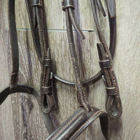Rsd Bridle *gc/fair, NO Flash, scratches, creases, scrapes, rubs, UNSTITCHED cheek , stiff
