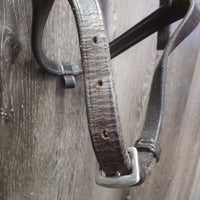 Rsd Bridle *gc/fair, NO Flash, scratches, creases, scrapes, rubs, UNSTITCHED cheek , stiff
