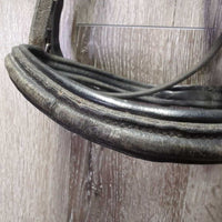 Rsd Padded Thick Dressage Bridle, Buckles, Bling *gc, older, clean & dirty, rubs, faded, CUT Flash, split?rsd piping
