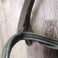 Rsd Padded Thick Dressage Bridle, Buckles, Bling *gc, older, clean & dirty, rubs, faded, CUT Flash, split?rsd piping
