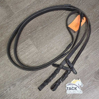Thick Rubber Reins, Buckles *gc, mnr dirt?residue, dry, stiff & faded
