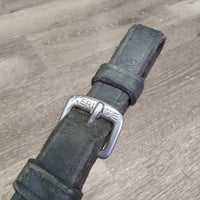 Thick Rubber Reins, Buckles *gc, mnr dirt?residue, dry, stiff & faded
