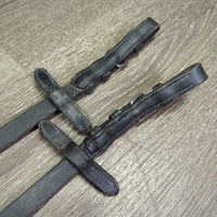 Thick Rubber Reins, Buckles *gc, mnr dirt?residue, dry, stiff & faded
