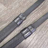 Thick Rubber Reins, Buckles *gc, mnr dirt?residue, dry, stiff & faded
