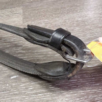 Cotton Web Reins, Finger Stoppers, Buckles *gc, dry, stiff, rubs, faded, loose threads
