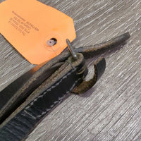 Braided Reins *fair, dry, stiff, v.scraped & faded, broken keeper, clean & residue
