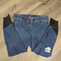 Full Seat Sticky Hvy Denim Breeches *vgc, mnr seam puckers, rubs, stains?, older
