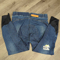 Full Seat Sticky Hvy Denim Breeches *vgc, mnr seam puckers, rubs, stains?, older
