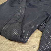 Winter Full Seat Sticky Fleece Lined Breeches *gc, clean, clumpy, seam puckers, faded? mnr hair, stretched/pulled spots
