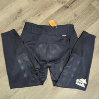 Winter Full Seat Sticky Fleece Lined Breeches *gc, clean, clumpy, seam puckers, faded? mnr hair, stretched/pulled spots
