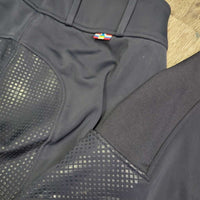Winter Full Seat Sticky Fleece Lined Breeches *gc, clean, clumpy, seam puckers, faded? mnr hair, stretched/pulled spots
