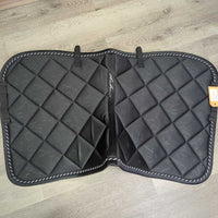 "Capsule Collection" Satin Quilt Jumper Saddle Pad, piping, tabs, embossed *new, tags
