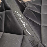 "Capsule Collection" Satin Quilt Jumper Saddle Pad, piping, tabs, embossed *new, tags
