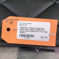 "Capsule Collection" Satin Quilt Jumper Saddle Pad, piping, tabs, embossed *new, tags

