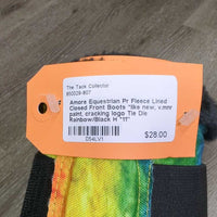 Pr Fleece Lined Closed Front Boots *like new, v.mnr paint, cracking logo
