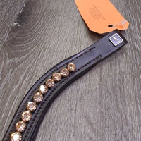 Padded Leather U Shaped Bling Browband *xc/like new
