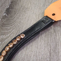Padded Leather U Shaped Bling Browband *xc/like new
