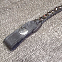 Narrow Snap On Leather "U" Shaped Bling Browband *vgc, mnr film
