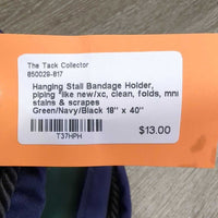 Hanging Stall Bandage Holder, piping *like new/xc, clean, folds, mnr stains & scrapes
