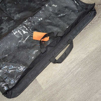 Half Length Cordura & Plastic Garment Bag, zipper Top *xc, clean, mnr dirt?film
