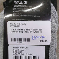 3 x Pr Tall Socks, pkg *new
