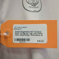 SS Technical Shirt, 1/4 Zip Up *vgc, mnr stains, color bleed?dingy
