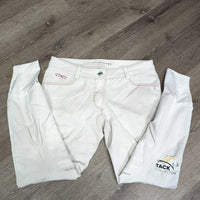 Hvy Euro Seat Breeches, Glitter *gc, mnr stains, rubs, pills, dingy & puckers, older, discolored seat & legs
