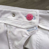 Hvy Euro Seat Breeches, Glitter *gc, mnr stains, rubs, pills, dingy & puckers, older, discolored seat & legs
