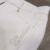 Euro Seat Breeches, Bling *gc, stains, v.discolored & stained seat & legs
