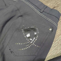 Euro Seat Breeches *gc, cut tag, seam puckers, stains, dirt?, puckers, pilly inside, older
