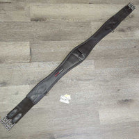 FS Padded Leather Girth, 2x els, x3 d rings *xc/vgc, vmnr hair, rubs, stains
